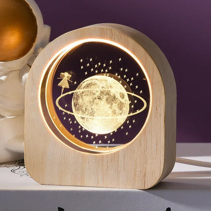 3D Crystal Galaxy Lamp – Light Up the Cosmos