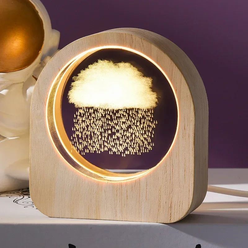 3D Crystal Galaxy Lamp – Light Up the Cosmos