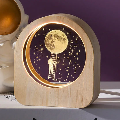 3D Crystal Galaxy Lamp – Light Up the Cosmos