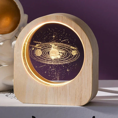 3D Crystal Galaxy Lamp – Light Up the Cosmos