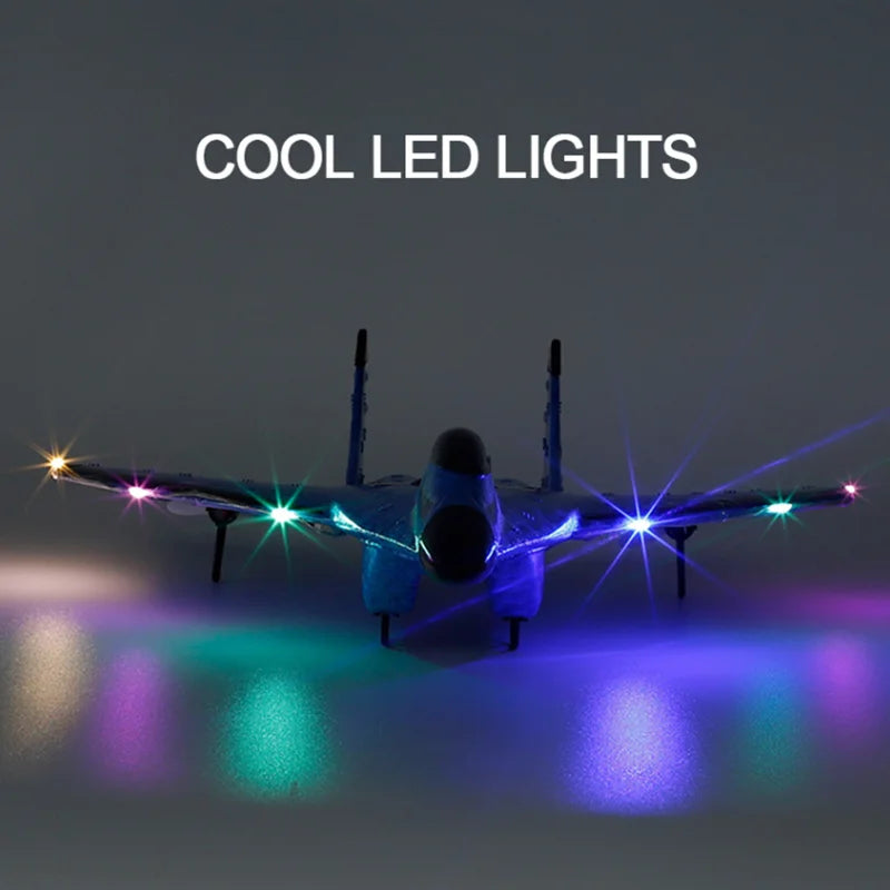 F22 Raptor RC Plane 2.4G 2CH Remote Control Foam Aircraft With LED Lights