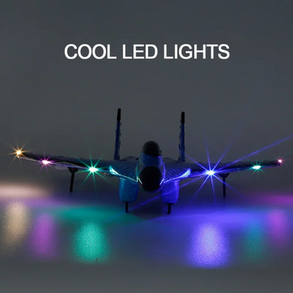 F22 Raptor RC Plane 2.4G 2CH Remote Control Foam Aircraft With LED Lights