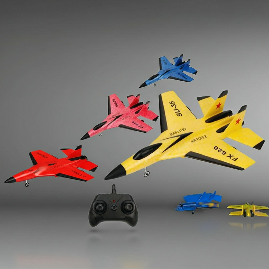 F22 Raptor RC Plane 2.4G 2CH Remote Control Foam Aircraft With LED Lights