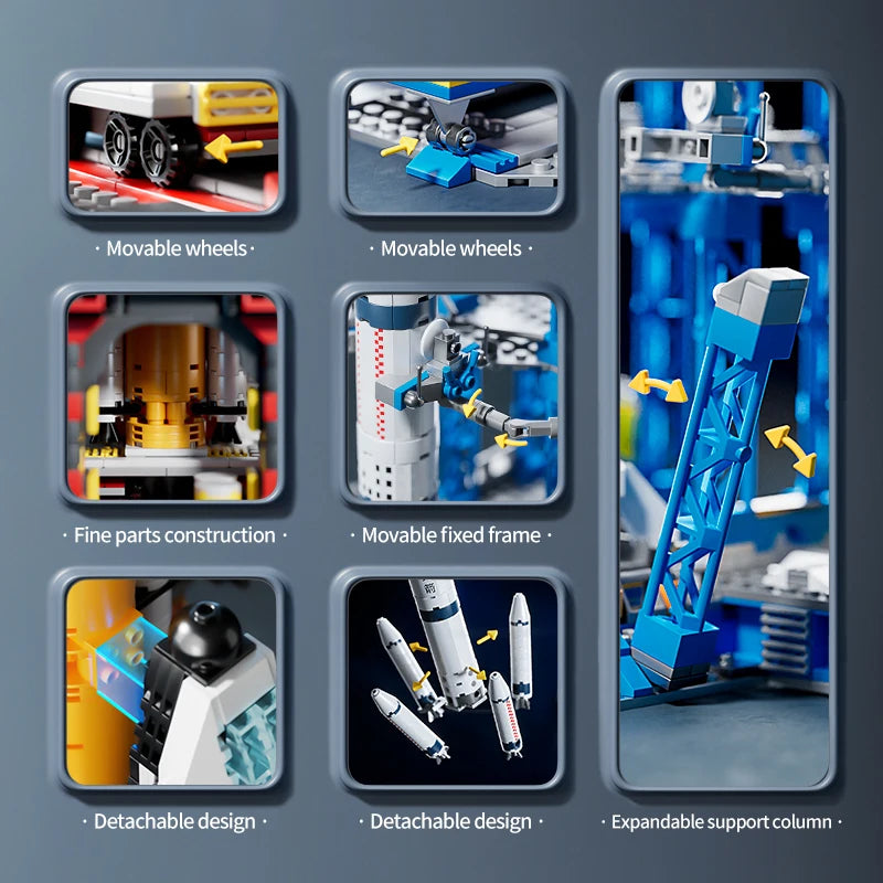 Lunar Lander & Space Launch Center Building Blocks