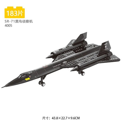 Mocsage SR-71 Blackbird Tactical Aircraft MOC Building Blocks Set