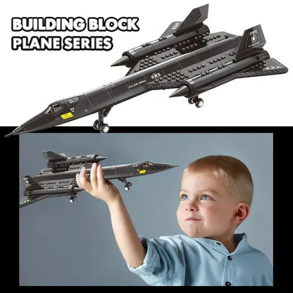 Mocsage SR-71 Blackbird Tactical Aircraft MOC Building Blocks Set