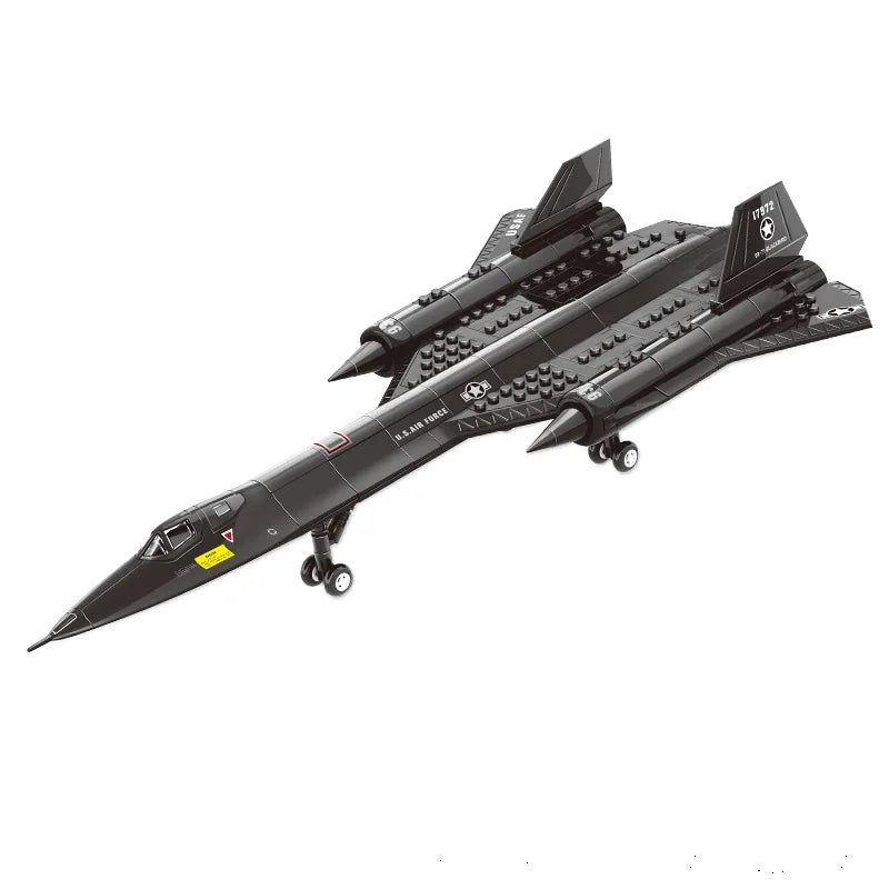 Mocsage SR-71 Blackbird Tactical Aircraft MOC Building Blocks Set