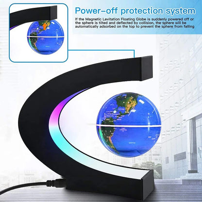 OrbitGlow Levitating Globe Lamp – LED Floating Earth