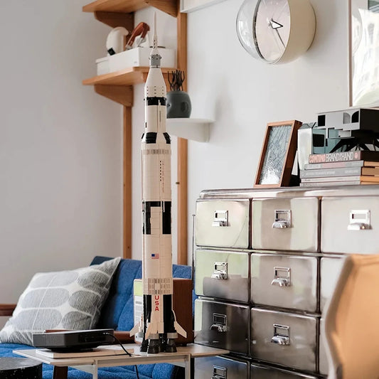 Space Rocket Idea Series Bricks 21309 The Apollo Saturn V Building Blocks